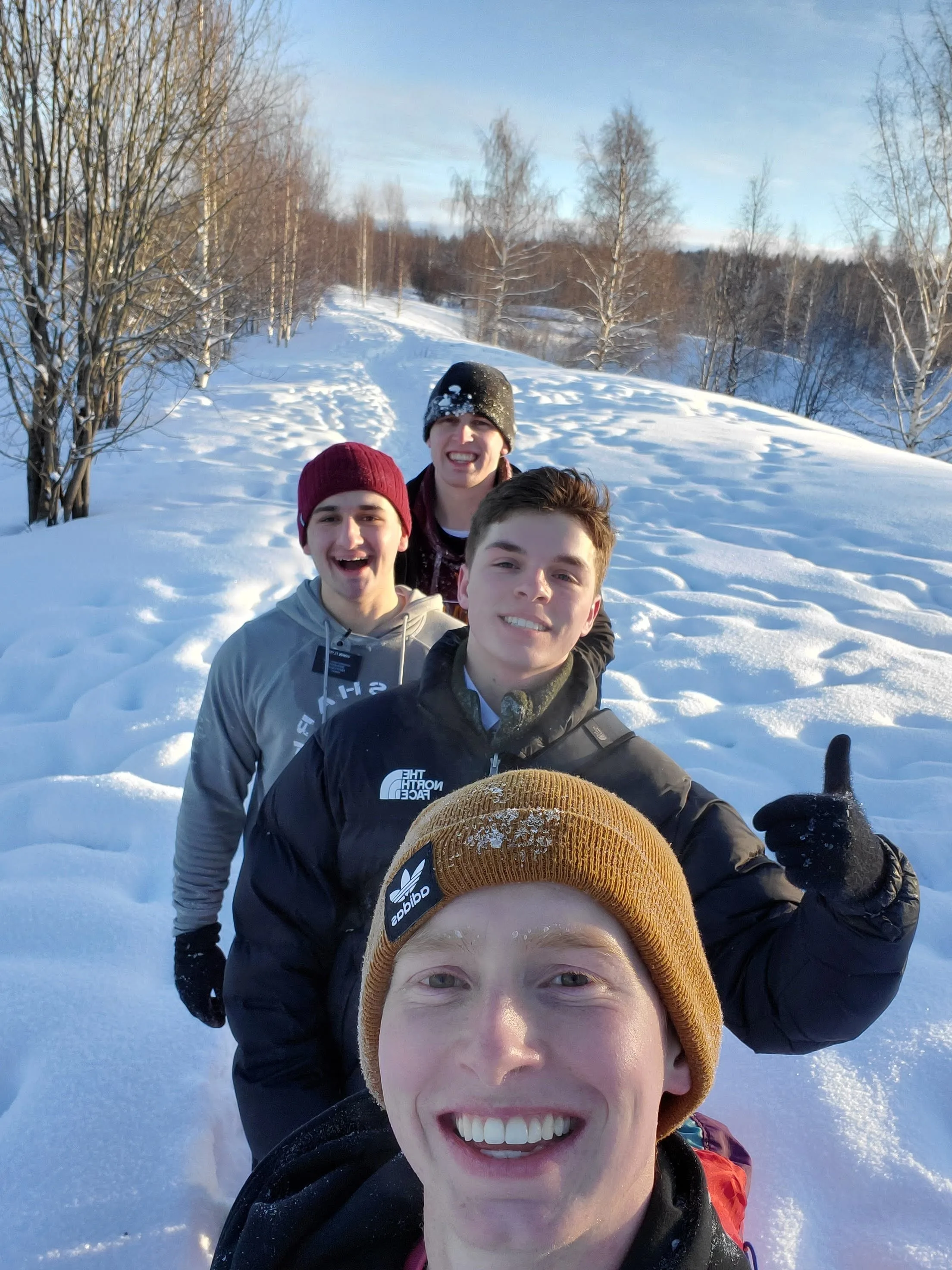 A snowy day with mission friends.